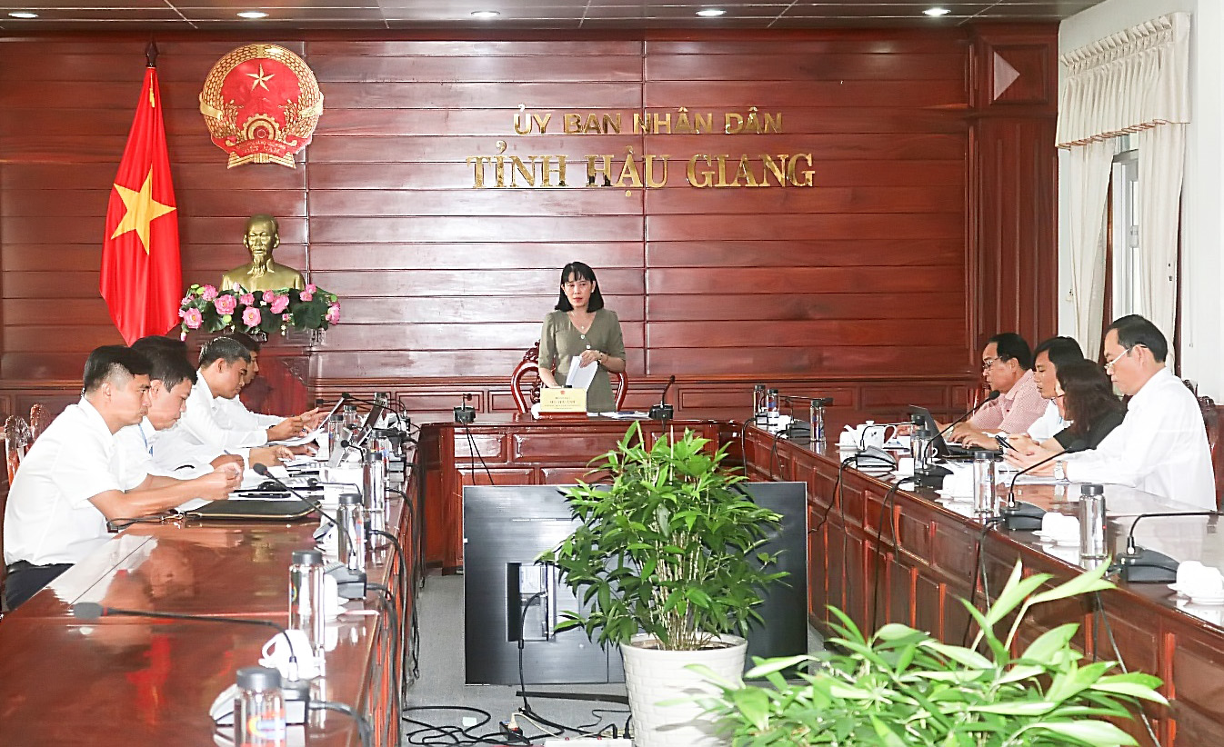 Đồng chí Hồ Thu Ánh - Phó Chủ tịch UBND tỉnh kiêm Giám đốc Sở TTTT họp bàn Kế hoạch tổ chức Tuần lễ Chuyển đổi số năm 2023.
